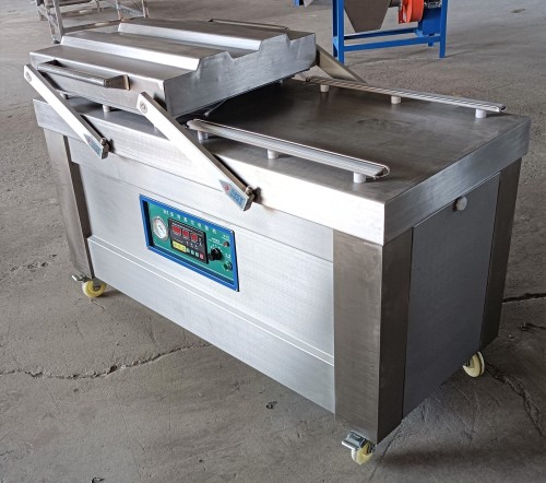 For Sea Food / Salted Meat / Dry Fish / Pork / Beef / Rice Double Chamber Vacuum Packing Machine