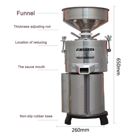 New Upgrade Commercial Peanut Butter Sesame Paste Nut Kernels Grinding Machine